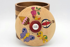 Cherry, Maple, with Pyrography - 6W x 6.5H - by Steve E