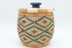 Maple and Cherry with Beading - 6.5W x 6.5H - by Steve E