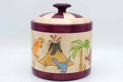 Purpleheart and Maple with Pyrography - 6W x 6.5H - by Steve E