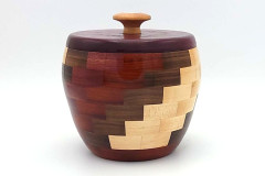 Purpleheart, Padauk, Walnut and Maple - 6.5W x 7H - by Allan T