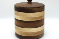 Walnut, Maple and Cherry - 6W x 6.5H - by Milt S