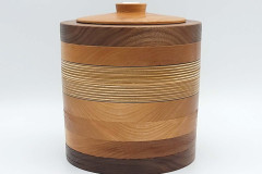 Walnut, Maple, Cherry and Ply - 6.5W x 6.5H by Milt S