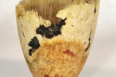 Box Elder Burl Vessel - 5W x 11H - by Cheryl L