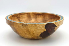 Maple with Turquoise Inlay - 10W x 4H - by John H
