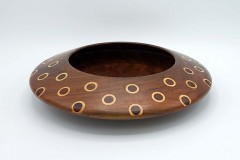 Walnut and Maple Vessel - 12W x 2.5H - by Ron C