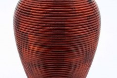 Beaded Padauk Vase - 5W x 8H - by Steve E