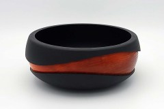 "Halloween" Bowl, Milk Paint and Dye - 7W x 3.5H - by Steve E