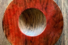 Fused-Wax Painted Walnut Bowl - 10W x 2H - by Cheryl L