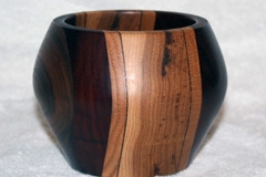 Walnut, Padauk, Cherry and Mesquite Bowl - 5W x 5H - by Randy P