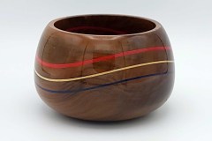 Walnut and Veneers - 5W x 3.25H - by Ron C