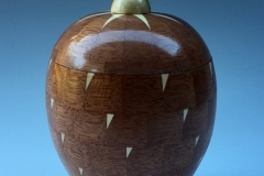 Mahogany and Holly Lidded Box - 5W x 8H - by Bill K