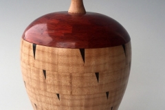 Maple, Padauk and Ebony Lidded Box - 5W x 8H - by Bill K