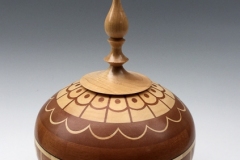 Walnut and Maple Lidded Box - 8w x13h - by Bill K