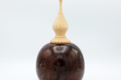 Walnut with Maple Finial - 5.5W x 12H - by Ron C