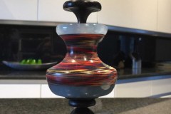 Ebony, Colored Plywood and Corian Ornament - by Brent W