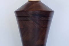 Walnut and Maple Urn - 6W x 16H - by Chuck G