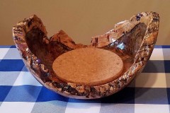 Wine Bottle Coaster, Oak - 7W x 4H - by John E