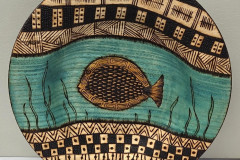 Ash with Pyrography - 11 Dia. - by Gail B