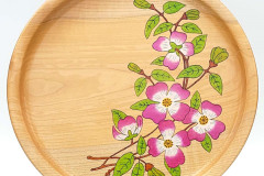 Maple with Pyrography (Dogwoods) - 11.5 Dia. - by Steve E