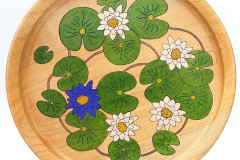 Maple with Pyrography (Lily Pond) - 11.5 Dia. - by Steve E