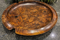 Walnut Burl Platter - 20 Dia - by Brent W