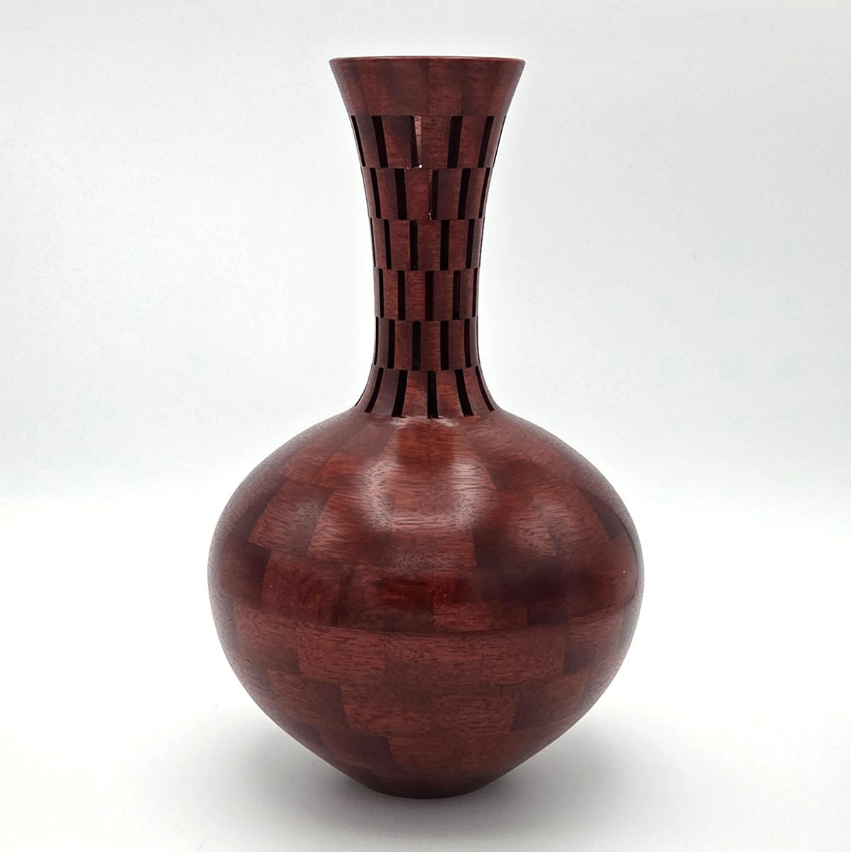 Cherry Bomb. Bloodwood Dyed - 6.5W x 10.5H - Steve E