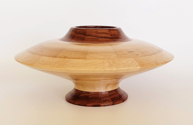 Maple and Bubinga Vessel - 12W x 6H - by Chuck G