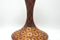 "Blossoms", Bubinga with Pyrography - 9W x 10H - by Steve E