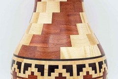 Bubinga, Maple and Wenge Vase - 7.5W x 11H - by Steve E