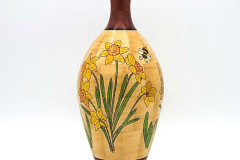 Bubinga, Pau Marfim with Pyrography - 5.5W x 10.5H - by Steve E