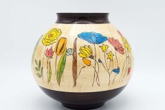 Curly Maple, Wenge with Pyrography - 8.5W x 8H - by Dan D
