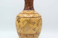 "Graffiti"- Chechen, Bubinga and Guatambu w/ Pyrography - 6.5W x 12H - by Steve E