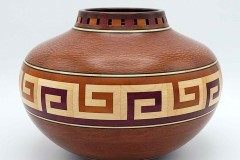 Lacewood, Pernambuco, Granadillo  and Purpleheart Vessel - 9W x 6.5H - by Steve E