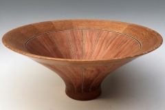 Mahogany and Veneer Bowl - 11W x 6H - by Bill K