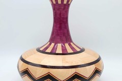 Maple, Purpleheart, Wenge and Yellowheart - 10W x 11H - by Chuck G