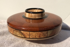 Padauk, Maple and Cottonwood Saucer - 11W x 7H - by Gerry A