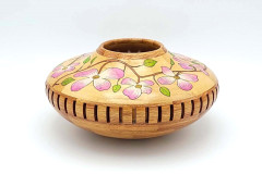 "Pink Dogwoods", Canarywood and Pau Marfin - 8W x 4H - by Steve E