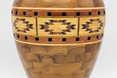 Shedua, Maple, Pernambuco, Guatambu & Veneer Vessel - 8W x 11H - by Steve E