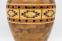 Shedua, Maple, Pernambuco, Guatambu w/ Veneer Vessel - 8W x 11H - by Steve E