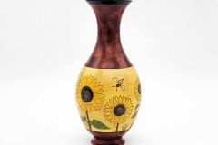 "Sunflowers" - Guatambu, Bloodwood w/ Pyrography - 4W x 8H - by Steve E