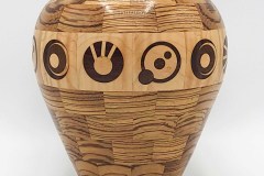 Zebrawood, Maple and Wenge - 7W x 8H - by Ron C