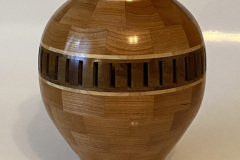 Cherry, Walnut, Maple Vase - 6W x 8H - by Allan T