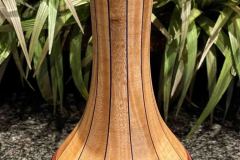 Maple, Ebony, Red Heart, Corian and Veneer Vase - 4.5W - 8H - by Brent W