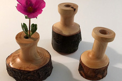 Twig Pots, Hemlock, Black Oak & Pine - 3W x 4H - by Milt S